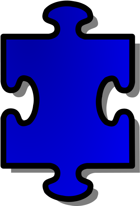 Free Vector Jigsaw Blue Puzzle Piece Clip Art - Blue Autism Puzzle Piece (800x800)