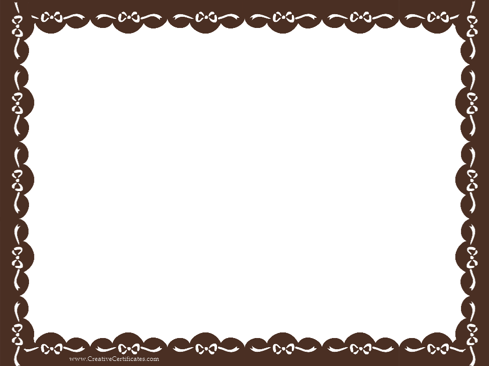 Clip Art Brown - Border Design For Certificate Png (960x720)