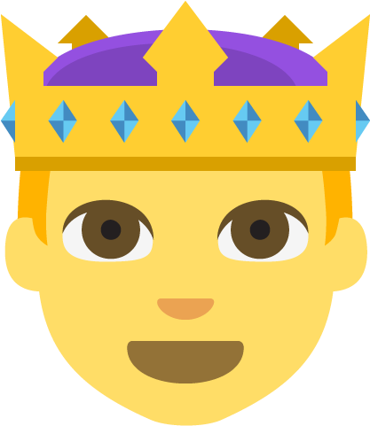 Prince Emoji Emoticon Vector Icon - Emoji Principe (512x512)