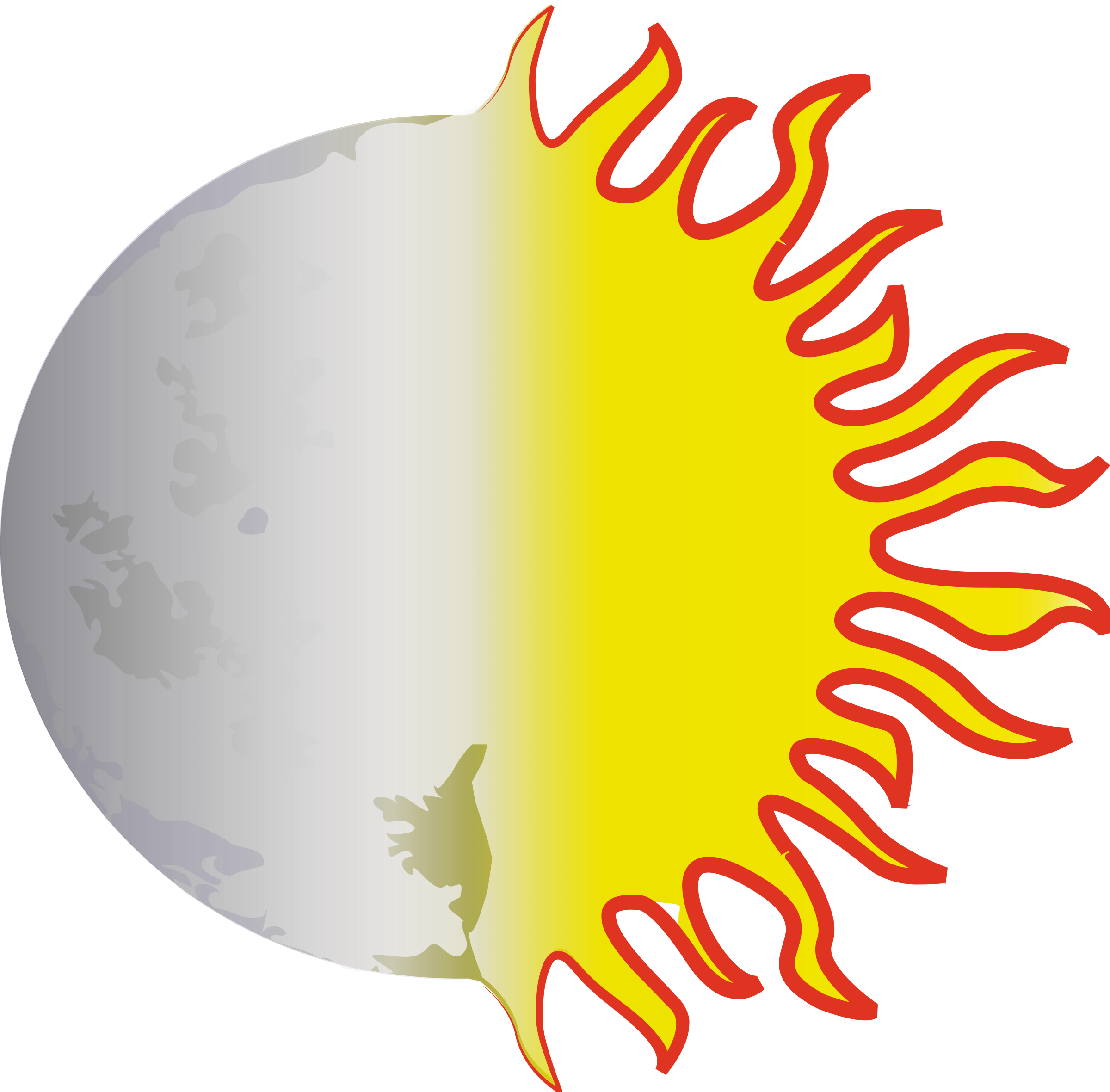 Sun And Moon Clipart Many Interesting Cliparts - Sun And Moon Transparent (2400x2361)