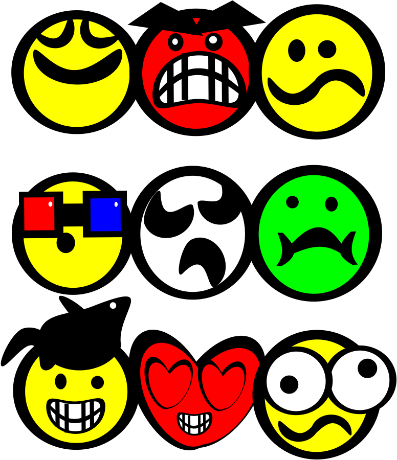 Smiley Face Clipart, Vector Clip Art Online, Royalty - Gambar Kartun Smile Keren (776x900)