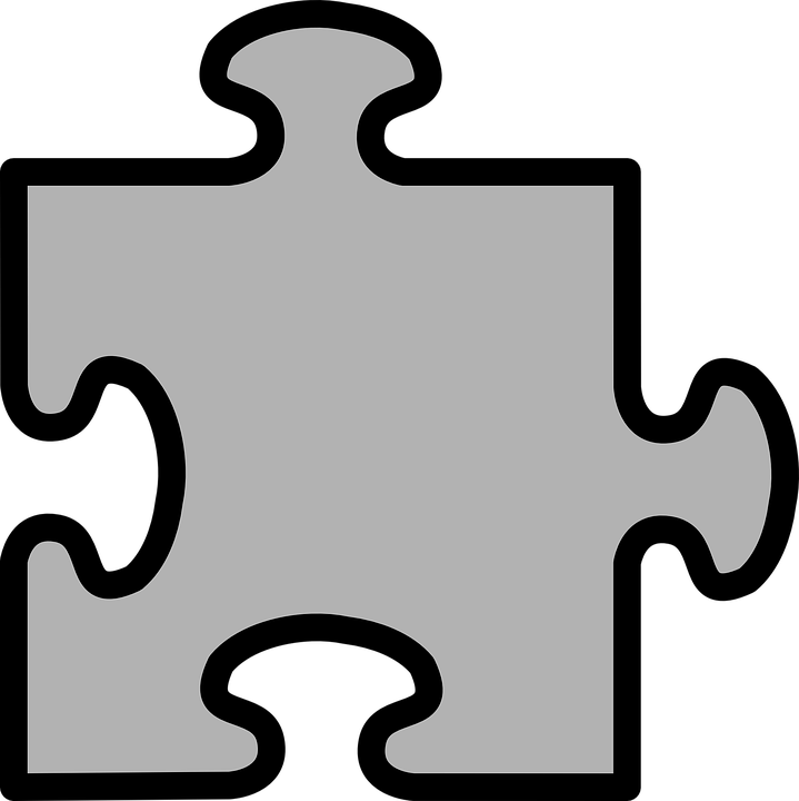 Jigsaw Jigsaw Puzzle Grey Piece Puzzle Concept - Four Puzzle Pieces Connected (719x720)