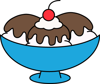 Hot Fudge Sundae Clip Art - Ice Cream Sundae Clipart (417x351)