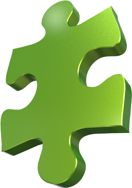 Save - Green 3d Puzzle Piece (800x800)
