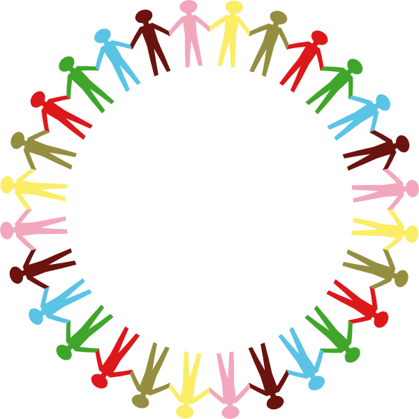 Clipart Of Unity Clip Art At Clker Com Vector Online - Circle Of People Holding Hands (600x600)