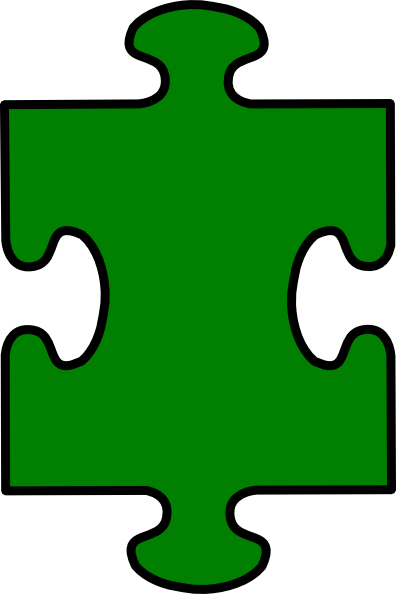 Puzzle Piece Green Clip Art At Clker - Green Puzzle Piece Clip Art (396x594)