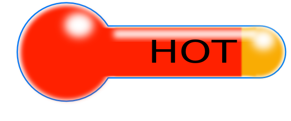 Hot And Cold Thermometer Clip Art - Hot Warm Cool Cold Thermometer (600x251)