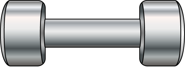 Black Clipart Dumbbell - Blade (633x231)