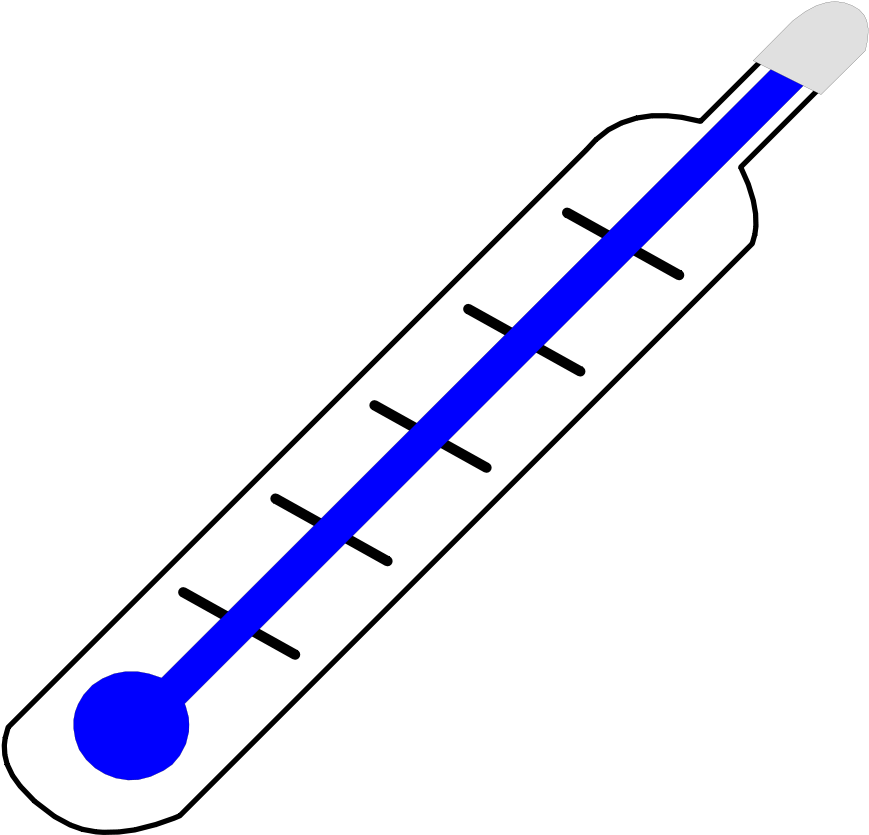 Cold Thermometer Clip Art Black And White - Cold Thermometer Clip Art (900x870)