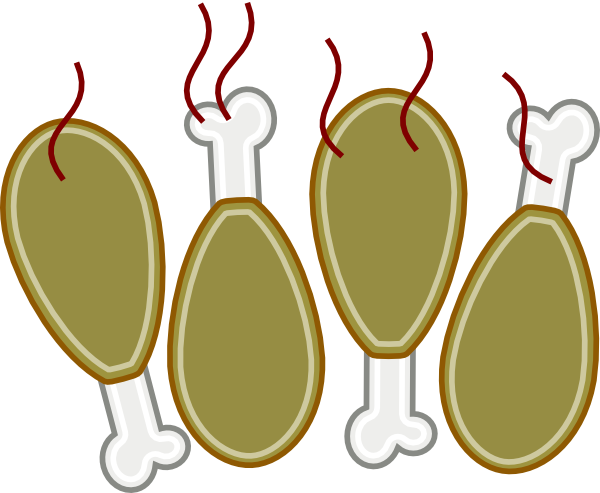 Hot Chicken Drumsticks Clip Art - Clip Art (600x493)