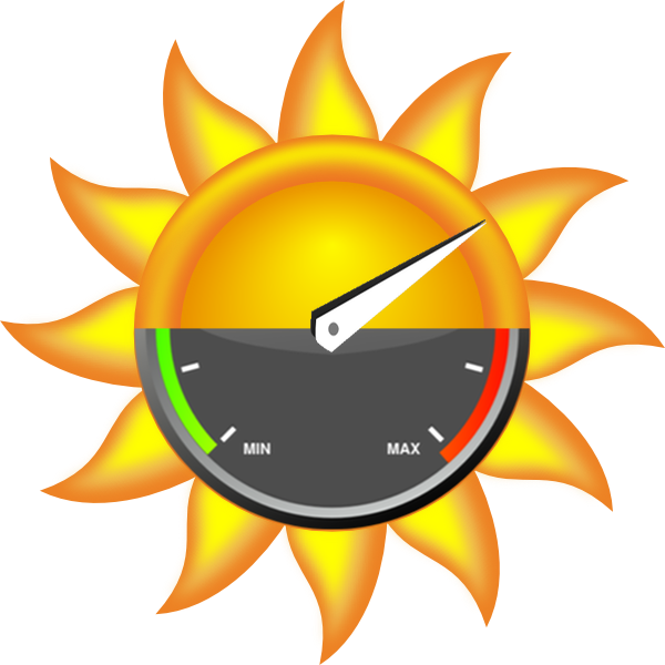 Solar Power Meter - Clip Art Sun (600x600)