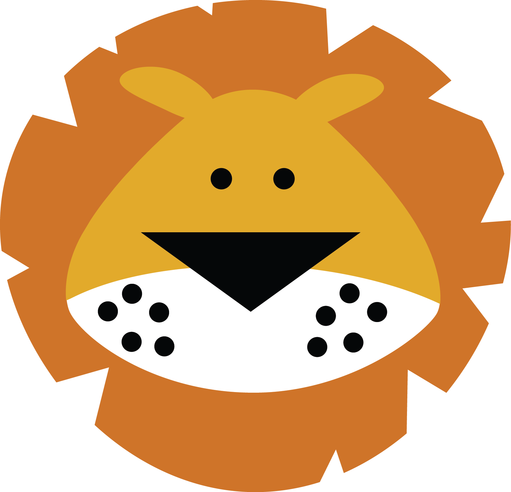 Cute Lion Cartoon Face