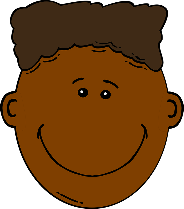 Boy Face Clipart - Black Boy Clip Art (635x720)
