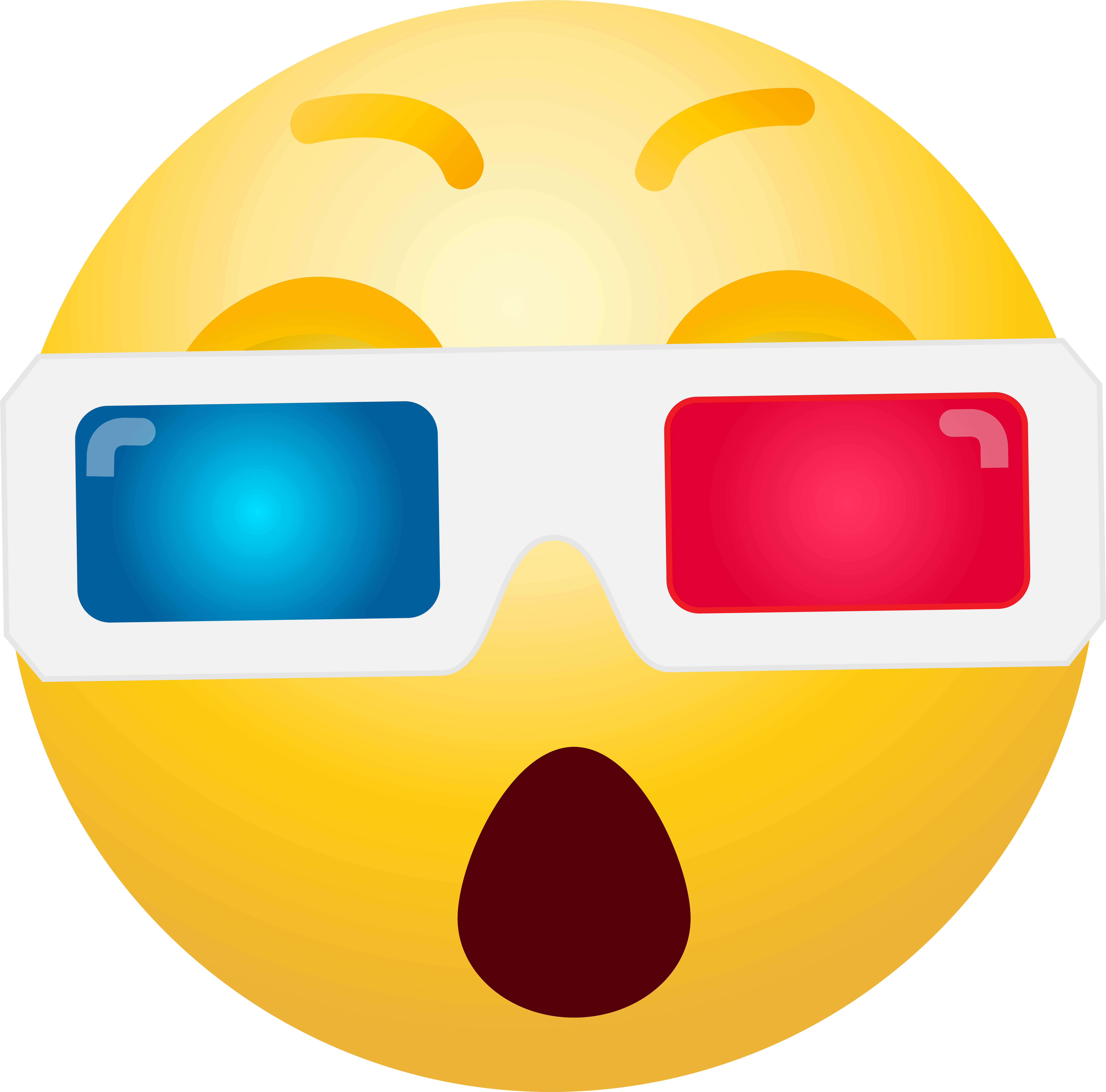 3d Glasses Emoticon Png Clip Art - 3d Glasses Emoticon Png Clip Art (8101x8000)