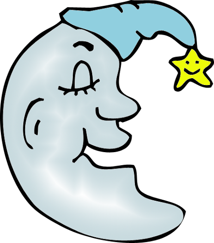 Moon Clipart Animated - Man In The Moon Clipart (441x500)