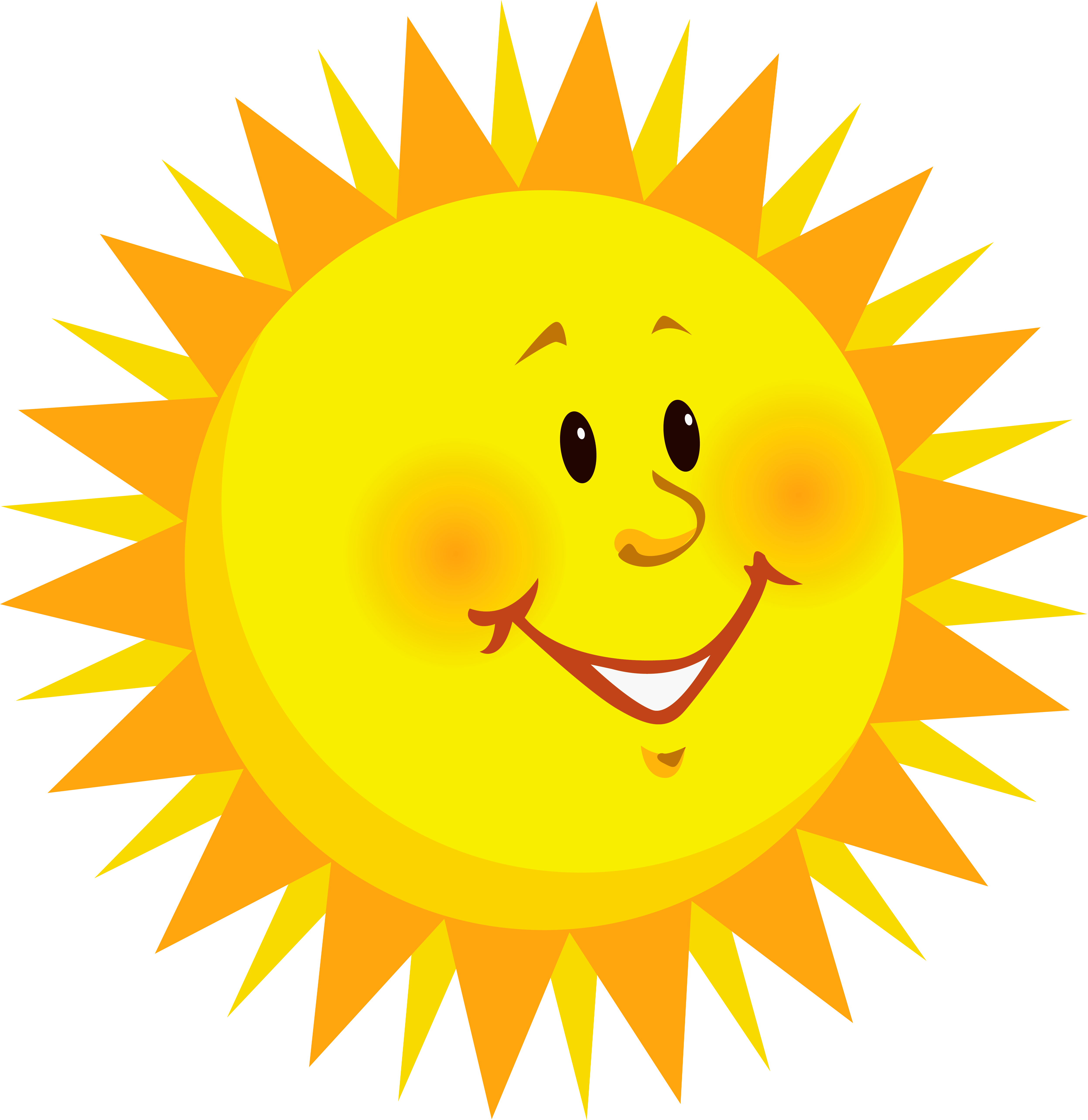 Transparent Smiling Sun Png Clipart Picture - Fda Coffee (5132x5601)