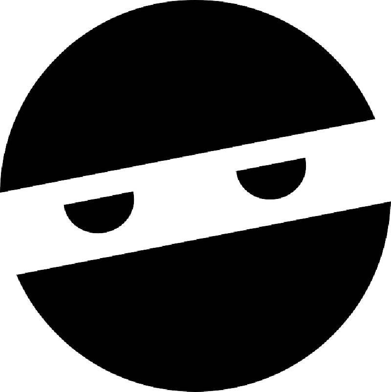 Face, Abstract, Black, Hidden, Logo, Ninja - Ninja Face Transparent Background (800x802)