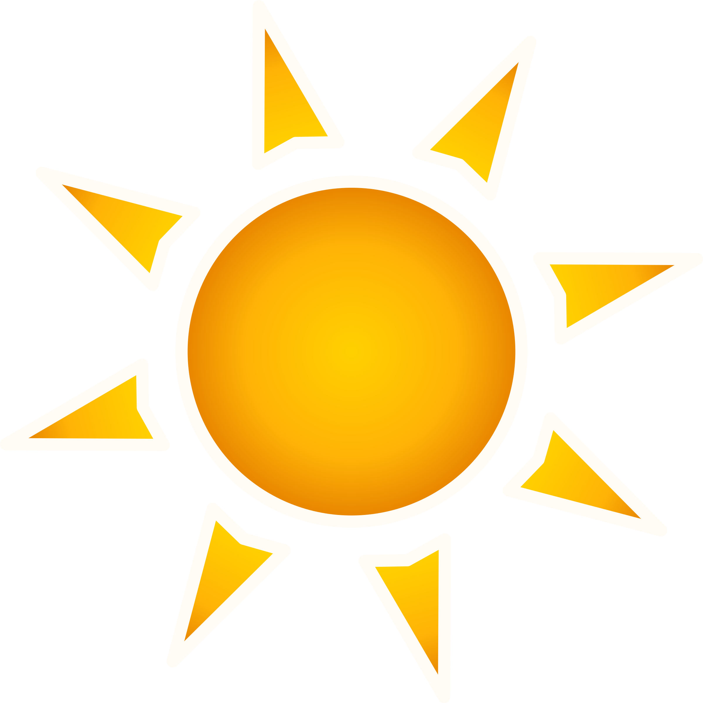 Clipart - Sun - Sole - Sun With Rays Clipart (2400x2400)