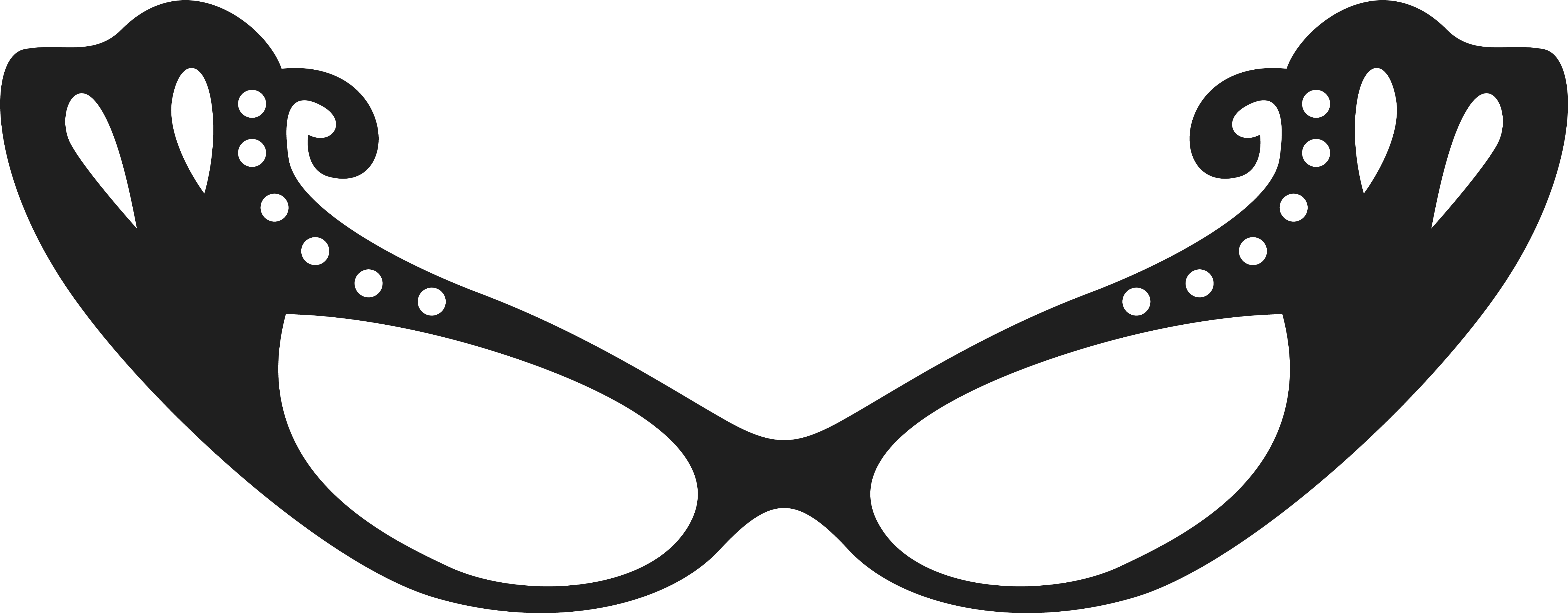 Glasses - Black And White Funny Glasses (5852x2459)