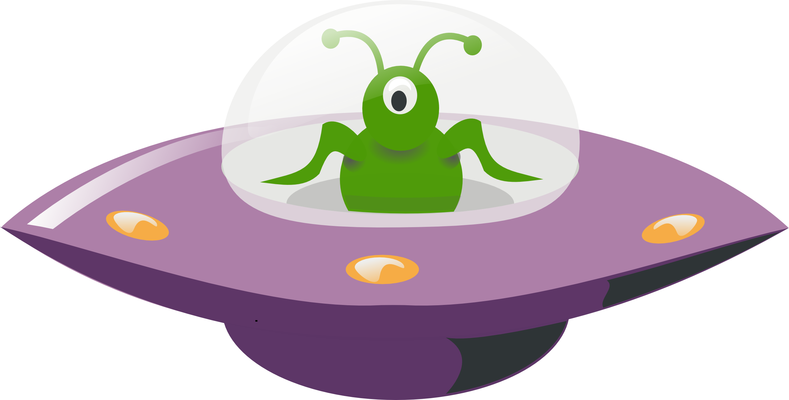 Rg 1 24 Ufo Cartoon Style Clipartist - Cartoon Ufo No Background (2555x1296)