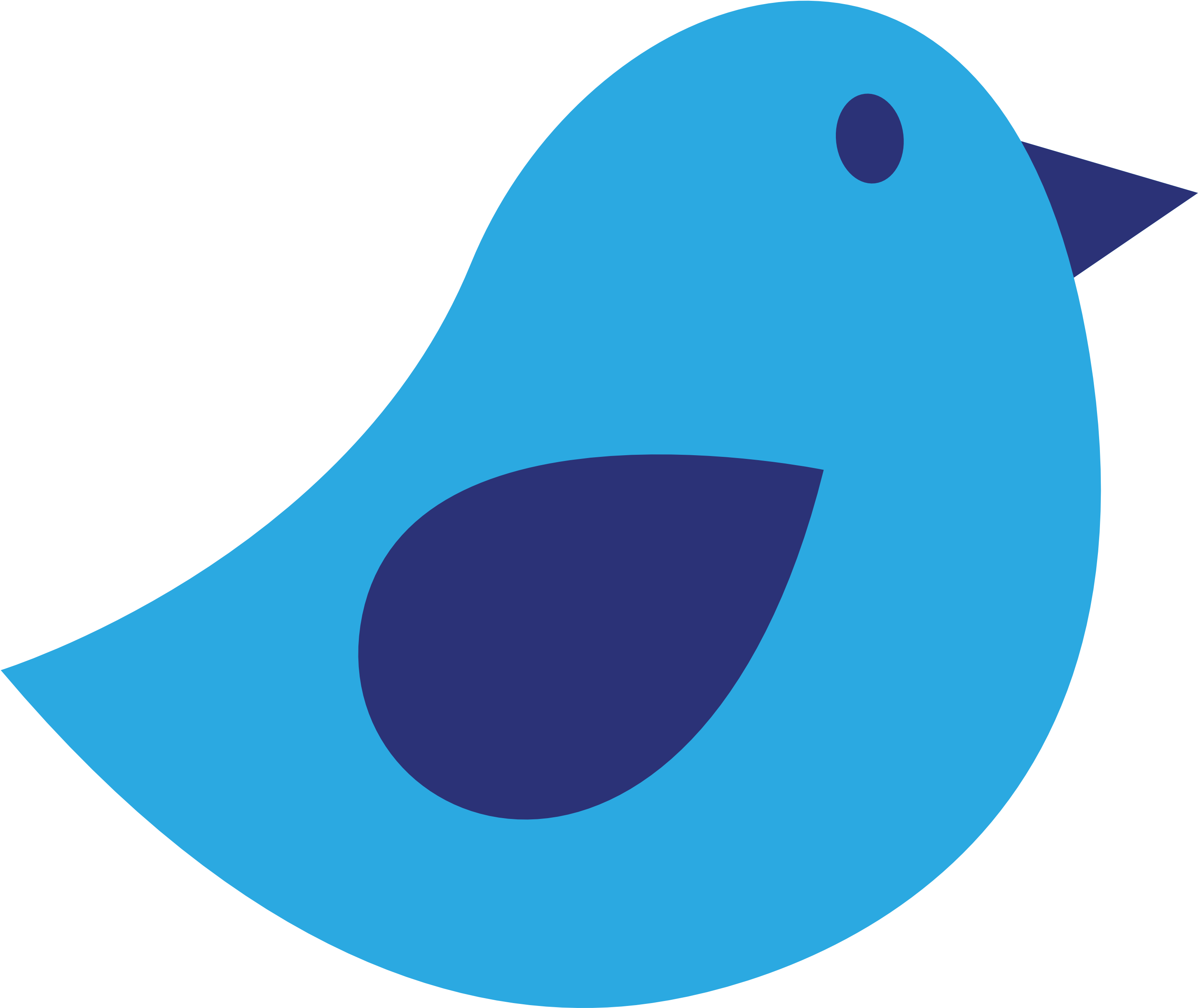 Small Twitter Clipart - Blue Bird Clipart Png (3333x3333)