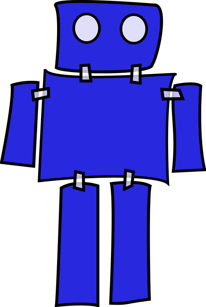 Mcol Blue Robot Geometry 555px - Blue Robot (958x1427)