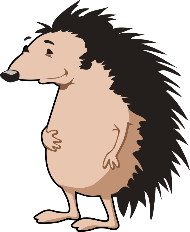 Hedgehog Art 555px - Porcupine Clip Art (1047x1280)