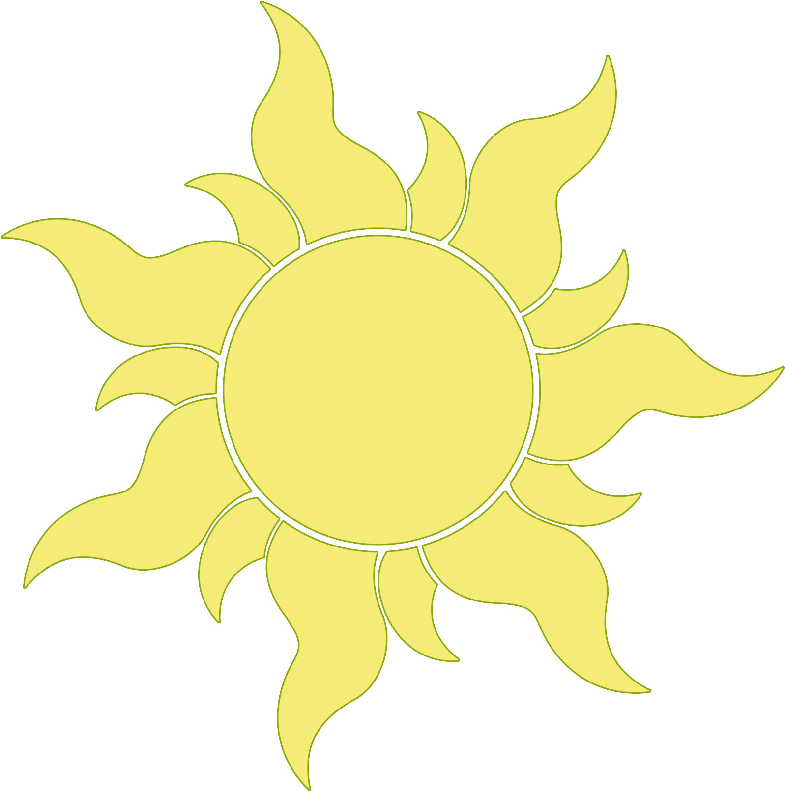 Sun Tangled Clipart - Tangled Sun (1600x1622)