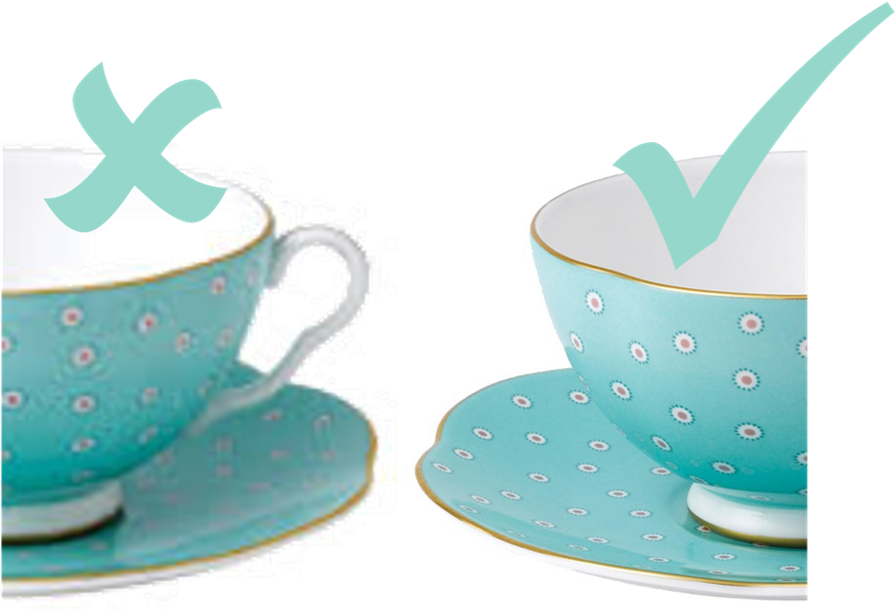 Poster Clipart Presentation Overview - Polka Dot Tea Story Teacup And Saucer (910x613)