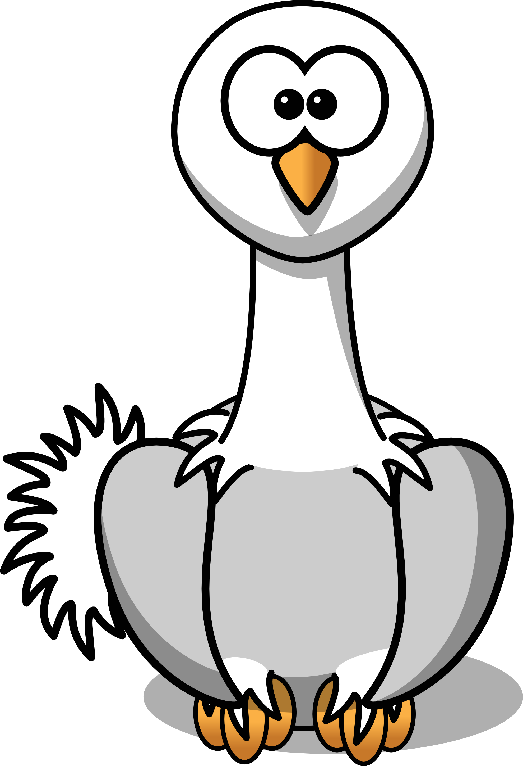 Ostrich Clipart - Cartoon Clip Art Animals (1979x2895)
