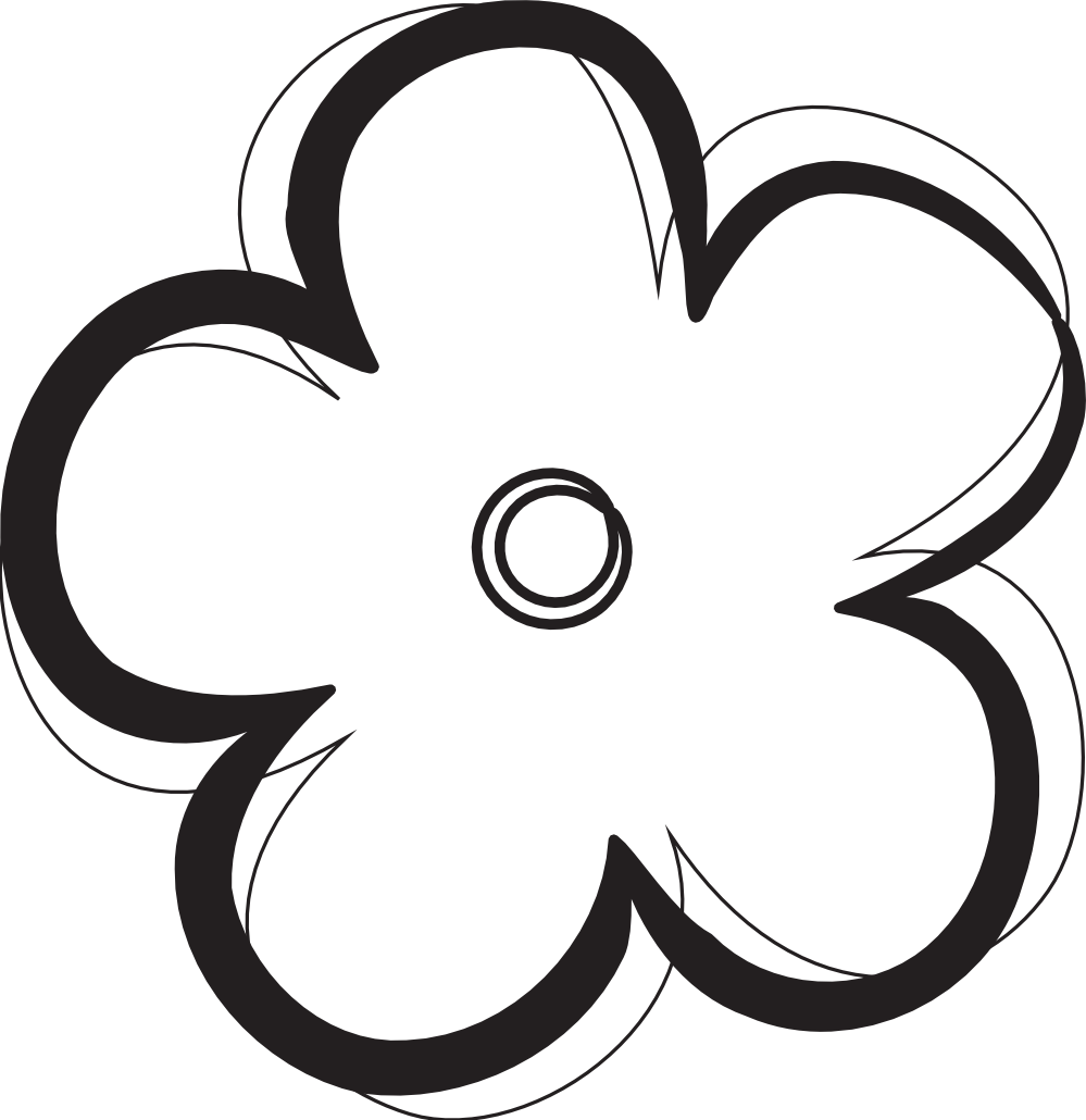 Flower Images Black And White - Black And White Emoji Flower (999x1030)