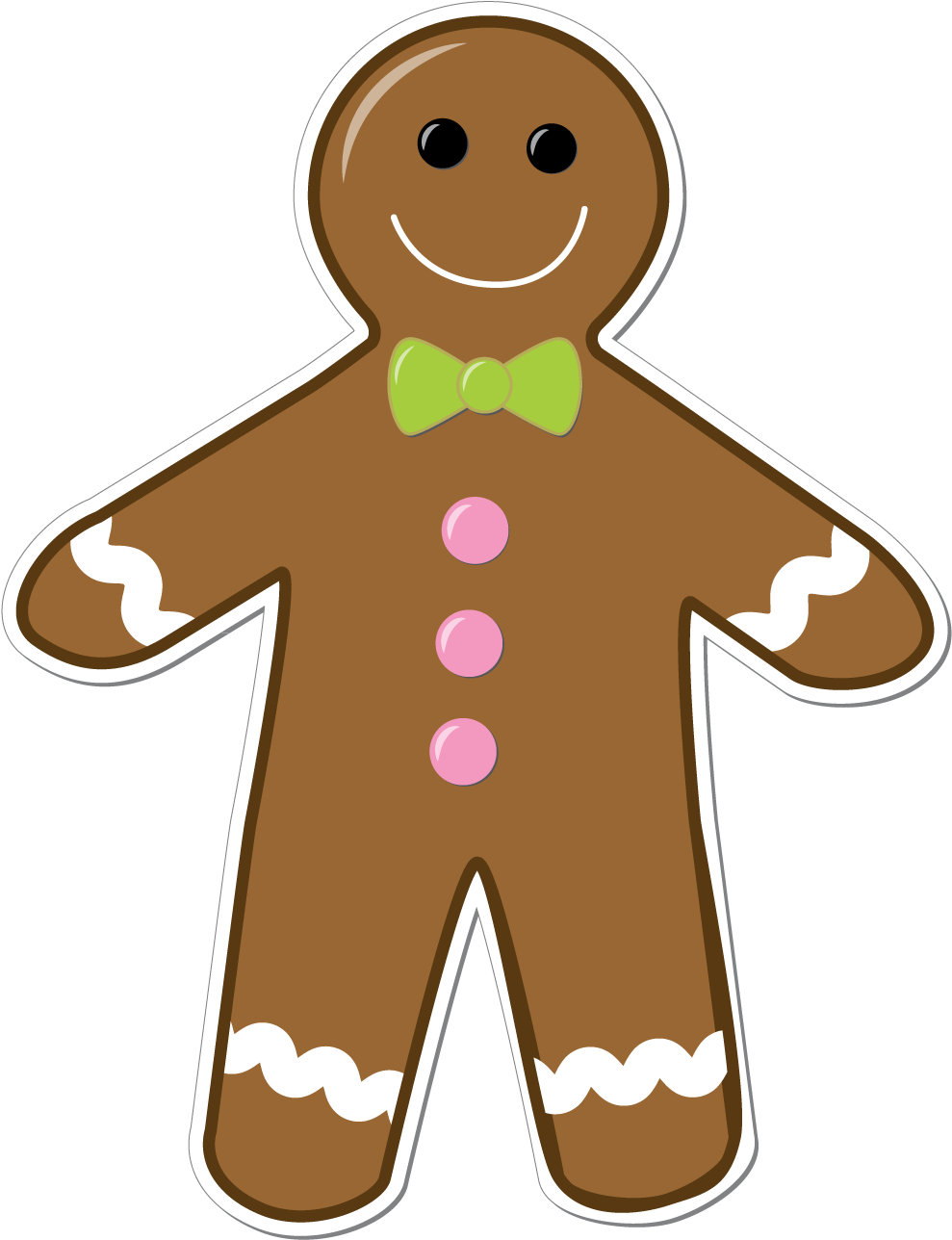 Ginger Bread Clipart - Gingerbread Man Clip Art (1019x1302)