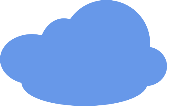 Blue Cloud Cartoon Png (600x351)