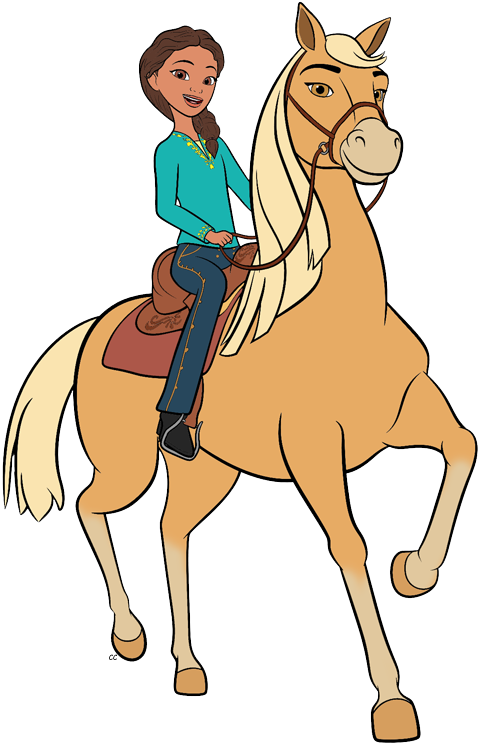 Lucky Riding Spirit Spirit Lucky Pru Riding Chica Linda - Spirit Riding Free Png (481x745)