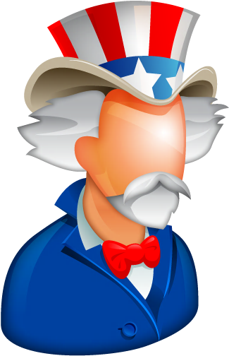 Uncle Sam Icon - Cartoon (512x512)