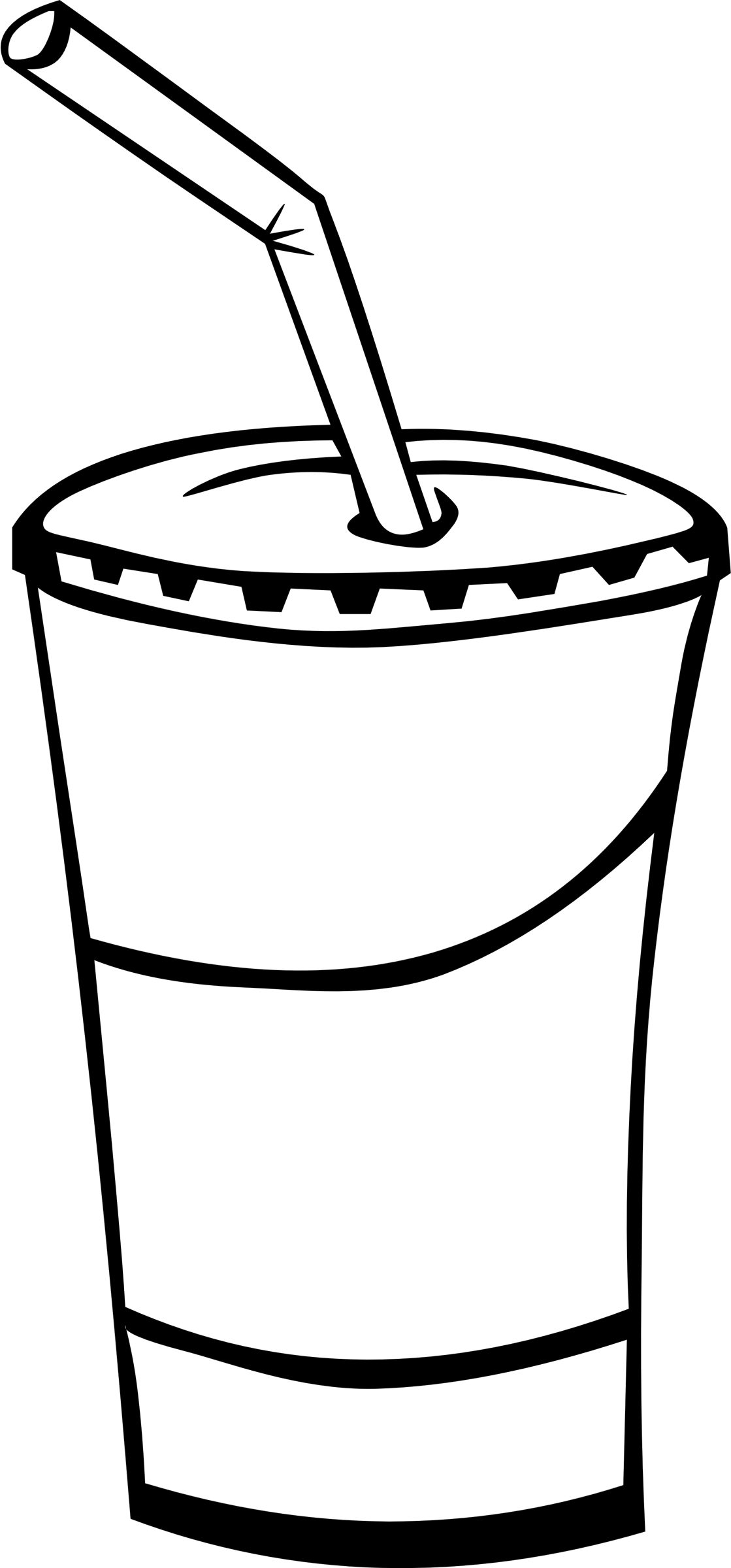Soft Drink Clip Art Black And White - Draw A Soda Cup - (1119x2400) Png  Clipart Download