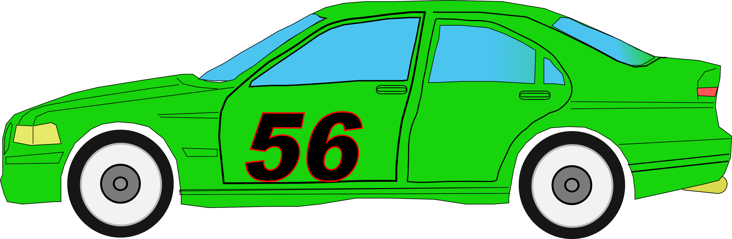 Vehicle Clipart Green Car Pencil And In Color - Clipart Green Car (2400x785)