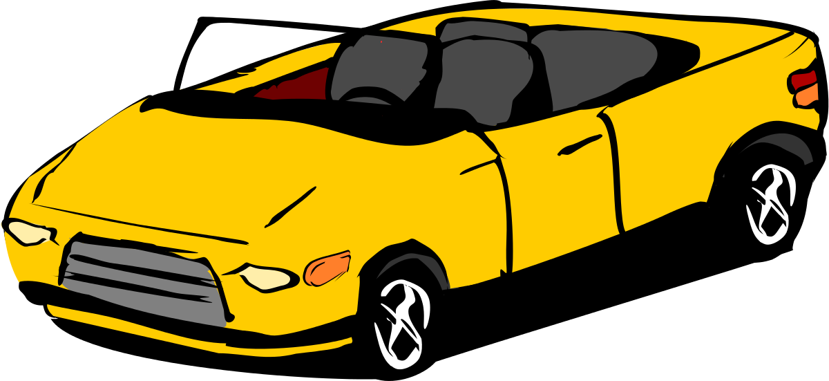 Convertible Car Clipart - Convertible Clipart (1632x750)