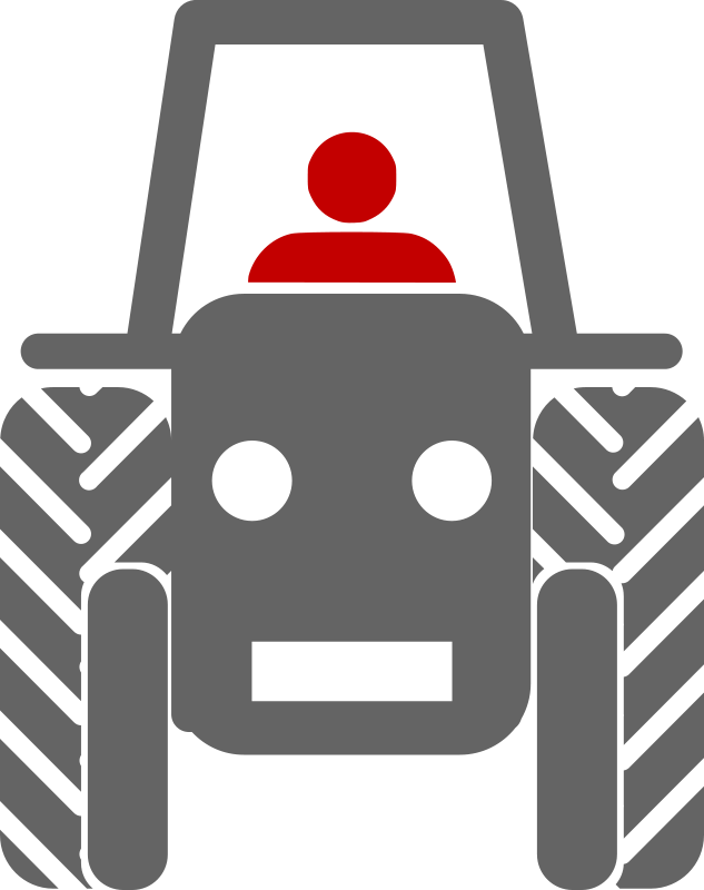 Agricultural Clip Art Download - Tractor Icon (633x800)
