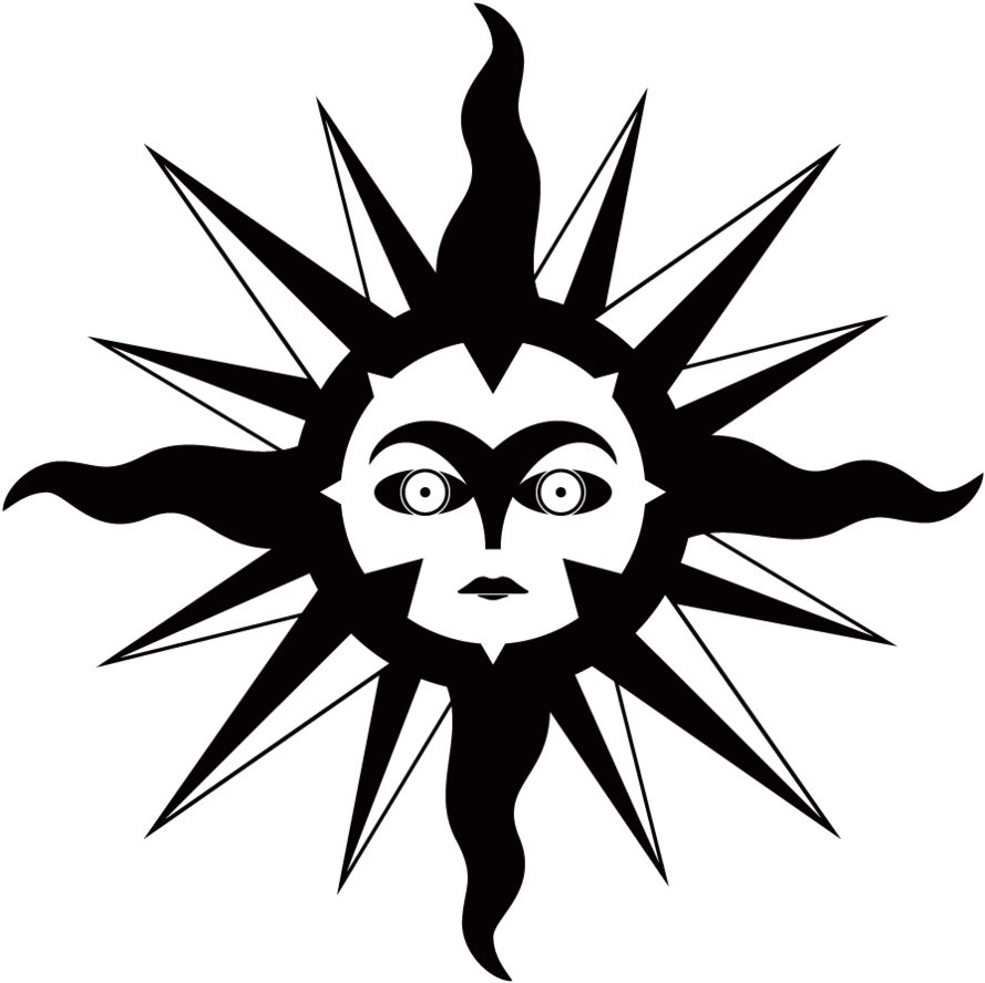 Thumbs Sun Tattoo 4 Designs - Clip Art (894x894)