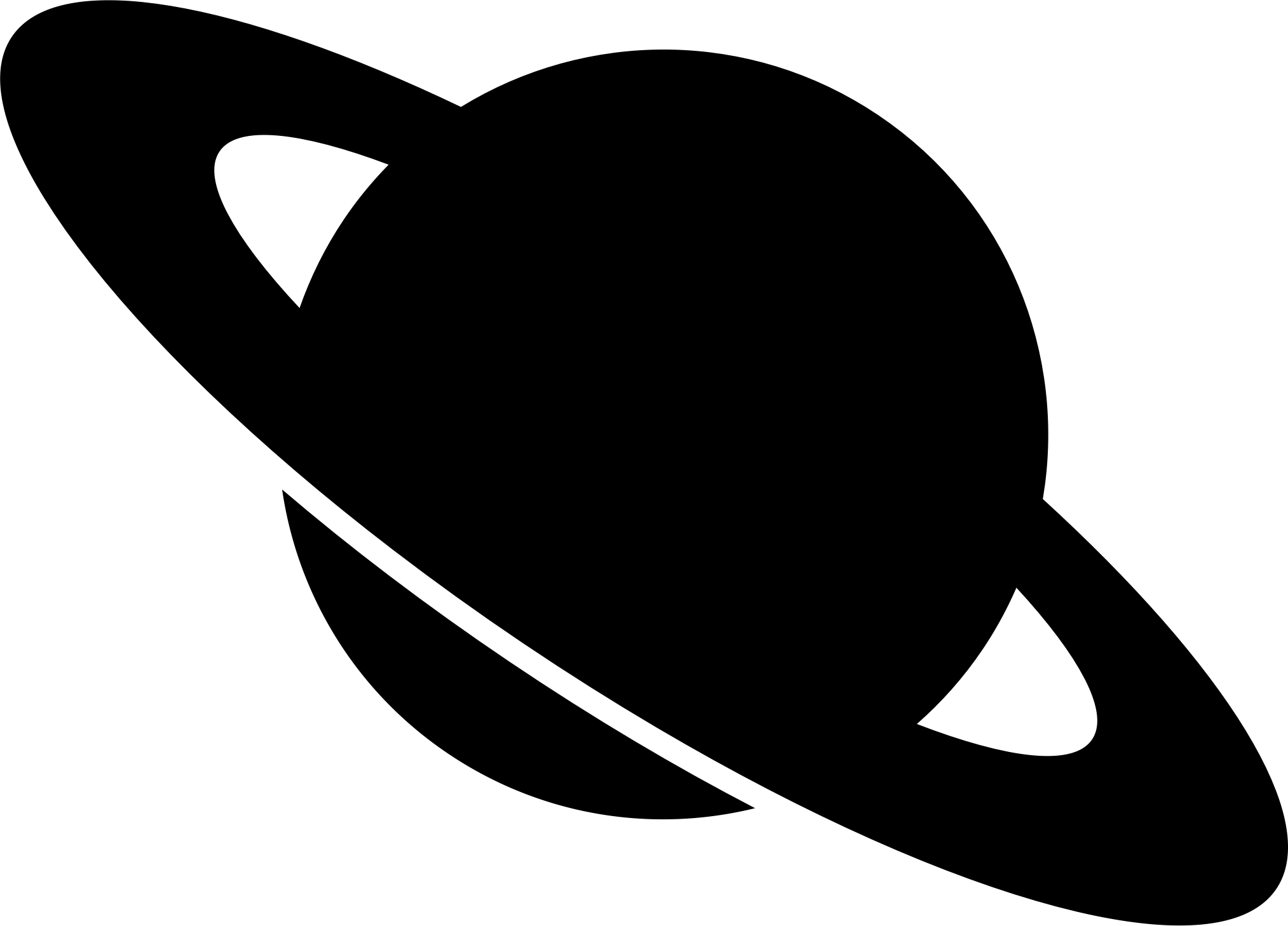 Saturn Clipart Black And White - Saturn Clipart (2027x1458)
