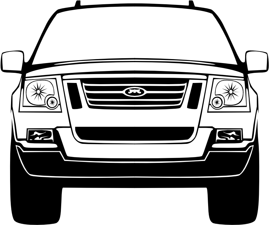 Car - Car Silhouette Front Png (1000x1000)