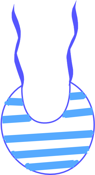 Blue White Striped Bib Clip Art At Clker - Bib Clip Art (336x597)