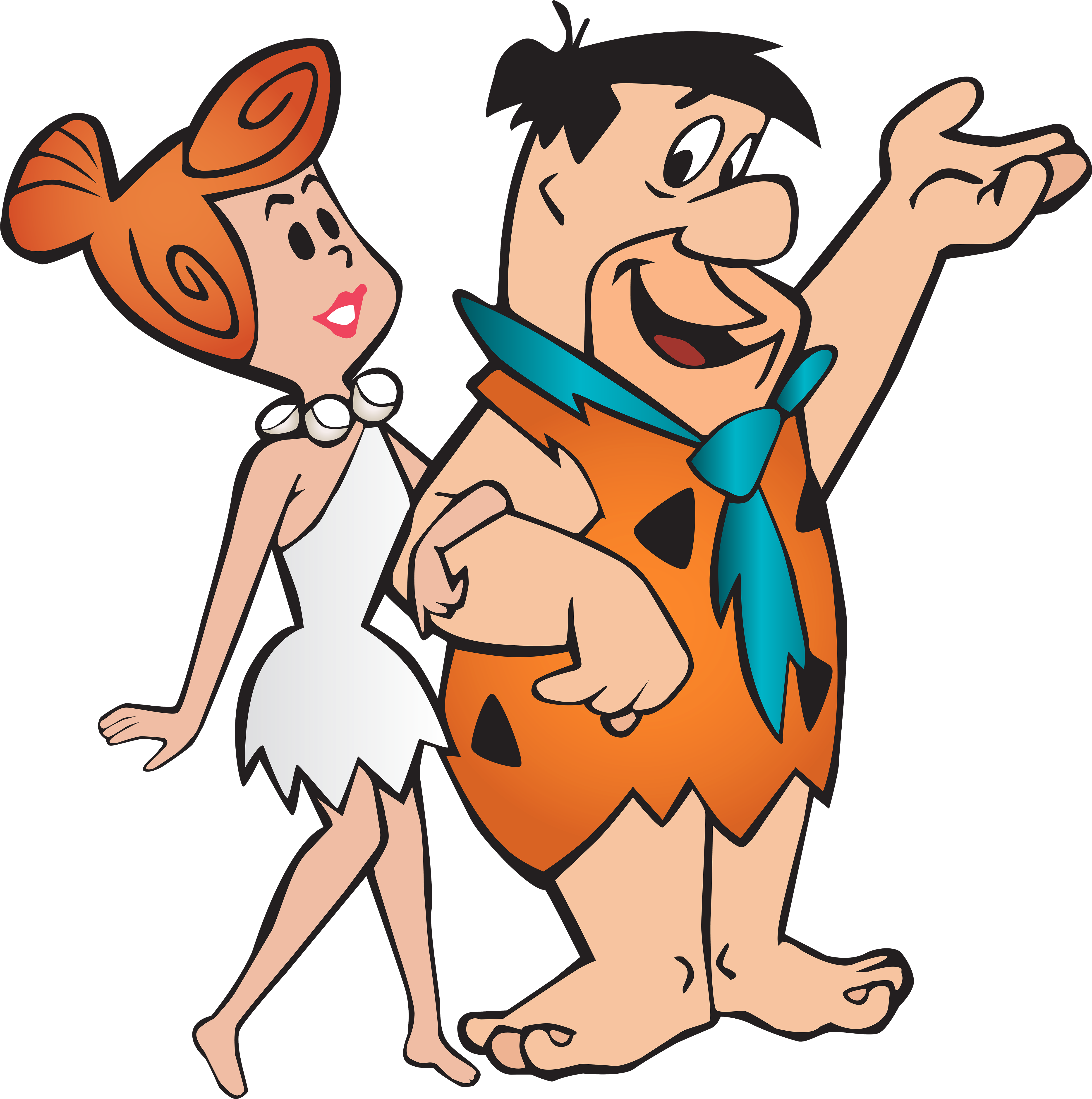 Fred And Wilma Flintstone Transparent Png Clip Art - Fred And Wilma Flintstone (4971x5000)