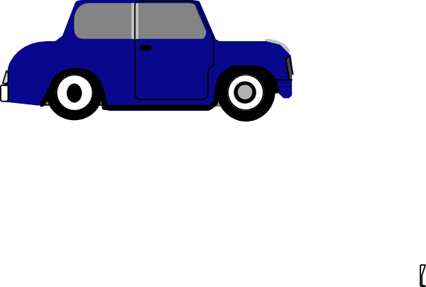 Animated Blue Car 3 Clip Art - Animated Car (600x404)