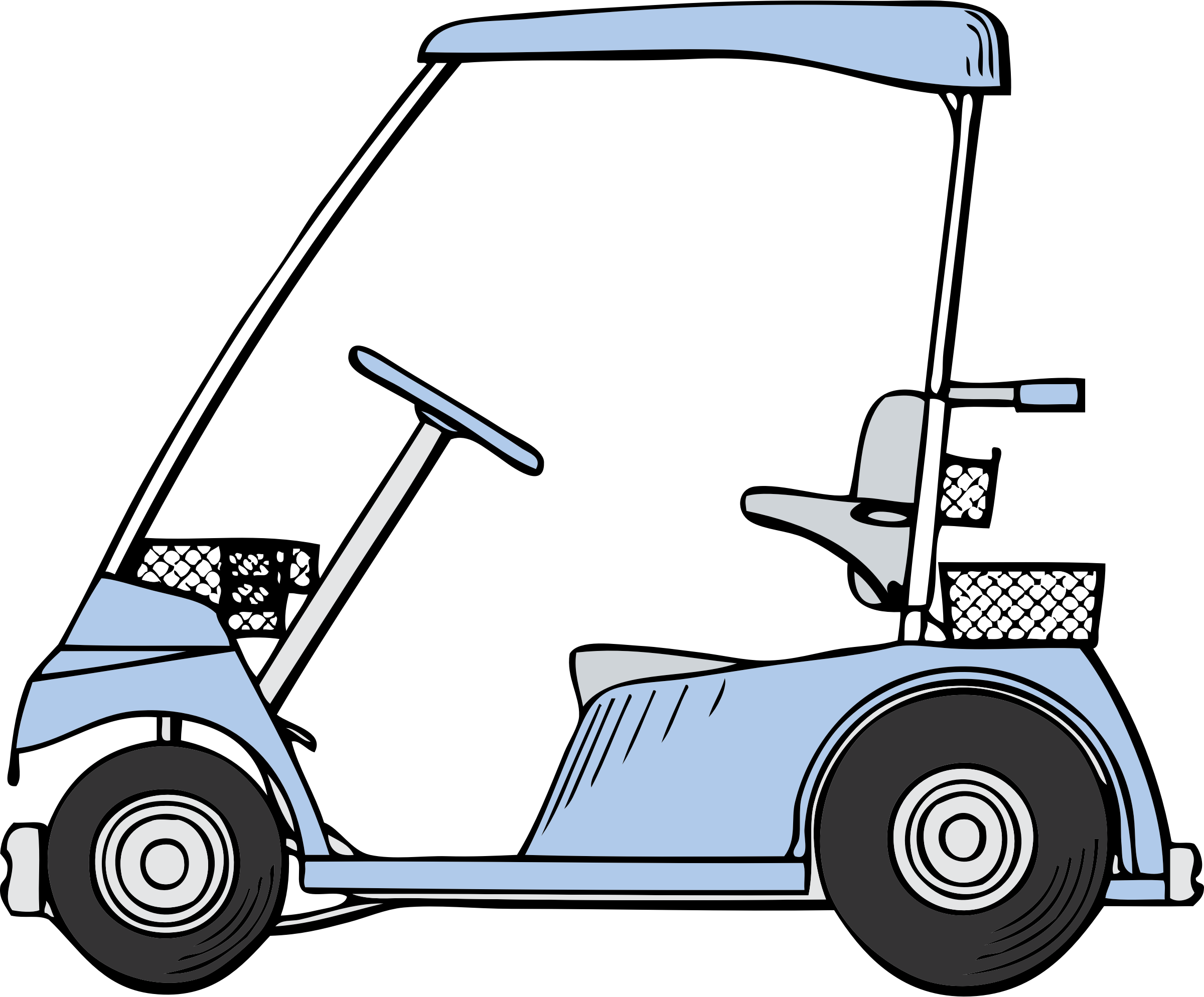 Free Blue Golf Cart Clip Art - Golf Cart Clip Art (2400x1988)