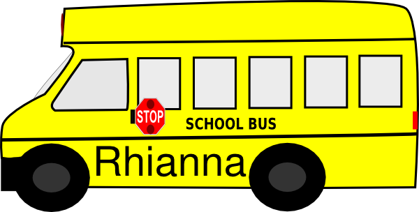Name Tag Clipart Free Download Clip Art - School Bus Clip Art (600x304)