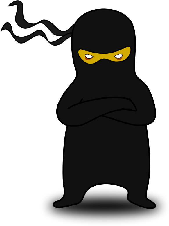 Free Vector Ninja - Cartoon Ninja Transparent (609x800)