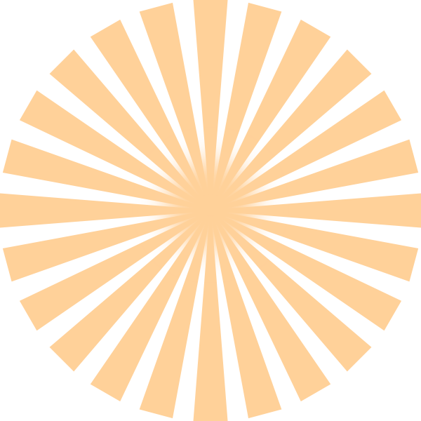 Orange Sun Rays Png (600x600)