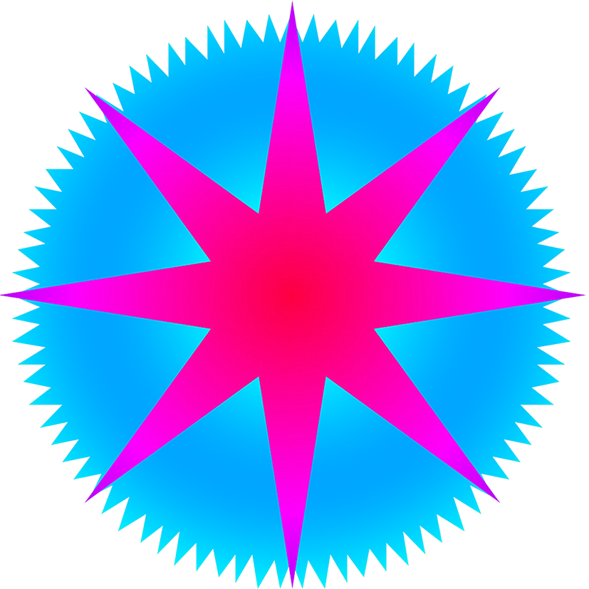 Star Clipart With Rays - Bear Abstract (827x827)